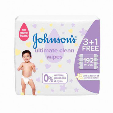 Johnson & Johnson Ultimate Clean Wipes 48 Wipes x 4 Pieces