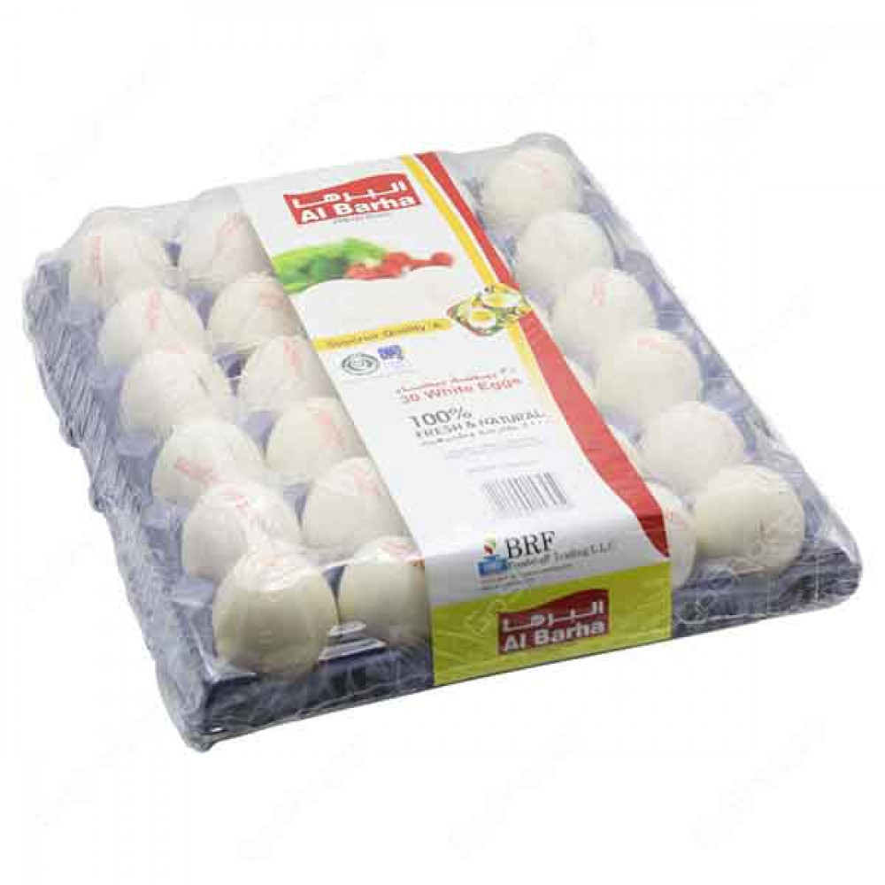 Al Barha White Egg Tray 30 Pieces