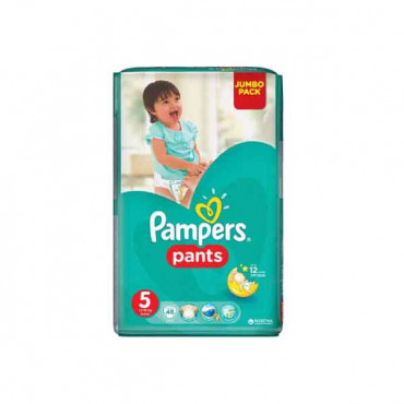 Pampers Pants Diapers Size 5, Jumbo Pack ,48 Count