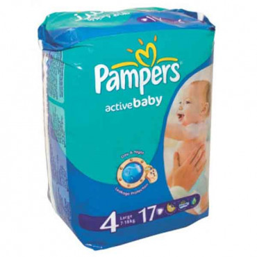 Pampers Active Baby,Size 3 Carry Pack, 17 Count