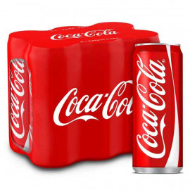 Coca Cola Regular Can 330ml x 6 Pieces