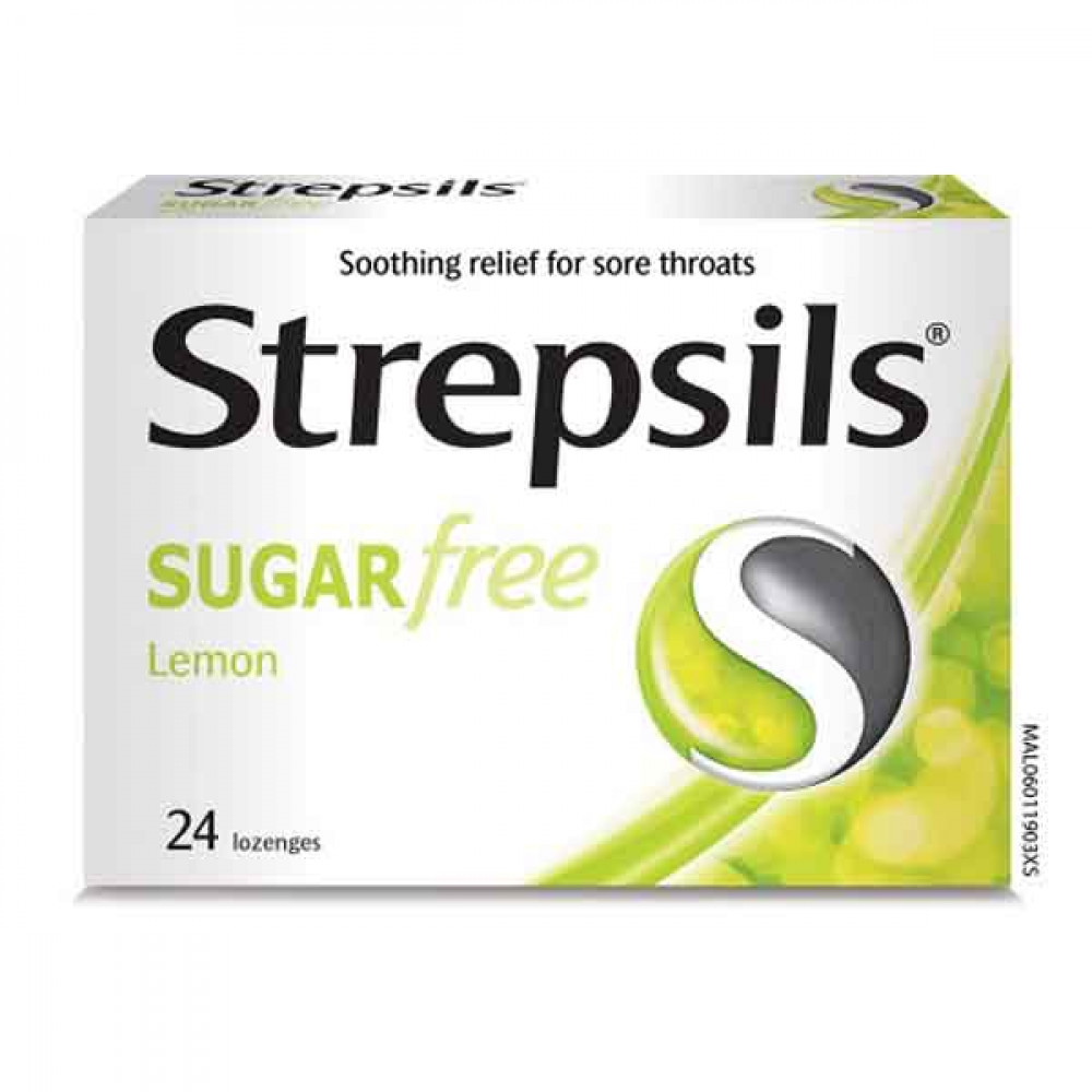 Strepsils Lemon Sugar Free 24 Pieces
