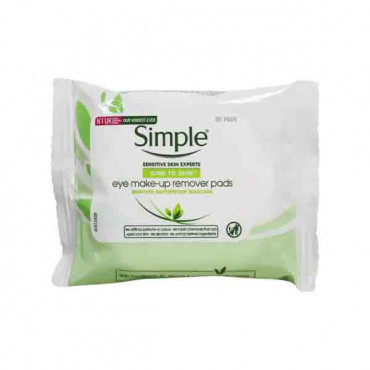 Simple Eye Make Up Remover Pads 30 Count