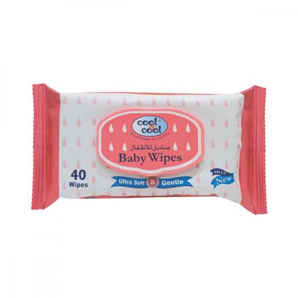 Cool &amp; Cool Baby Wipes 40 Count