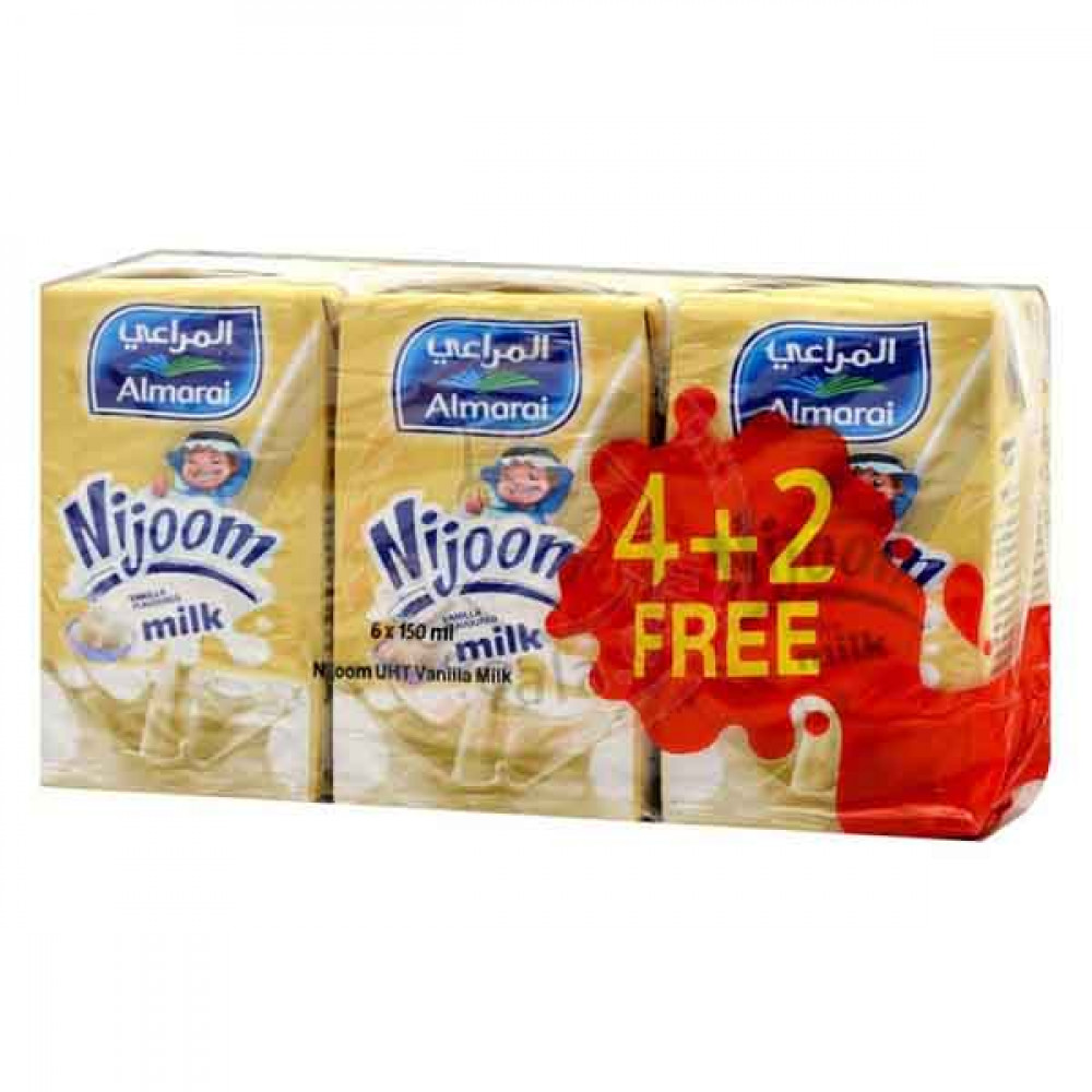 Almarai Nijoom Vanilla UHT Milk 150ml x 6 Pieces