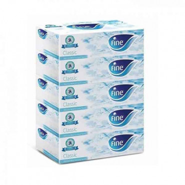 Fine Facial Tissues 2Ply 200 Sheets x 5 Pieces