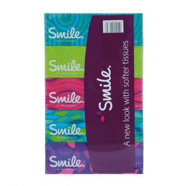 Smile Facial Tissues 2 Ply 150 Sheets x 5 Pieces