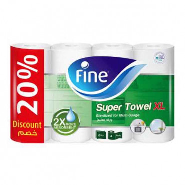 Fine Basic Towel Household  4 Pieces x 100 Sheets