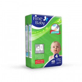 Fine Baby Diapers Large Jumbo Pack, 48 Count