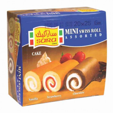 Sara Strawberry Coated Mini Roll 6 Pieces 25g