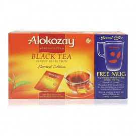 Alokozay Black Tea 100 Tea Bags +Mug