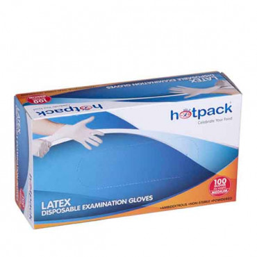 Hotpack Latex gloves 100 Pieces