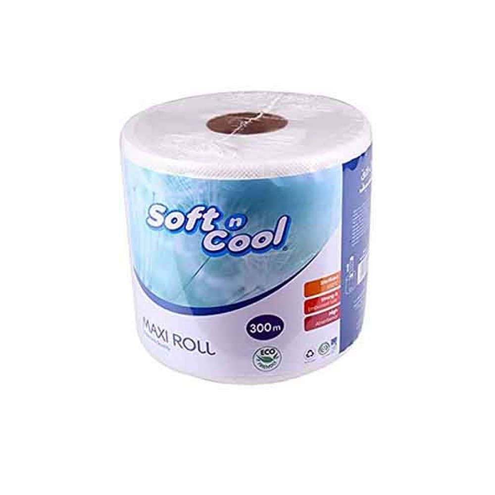 Soft N Cool Embossed Paper Maxi Roll 300Metre