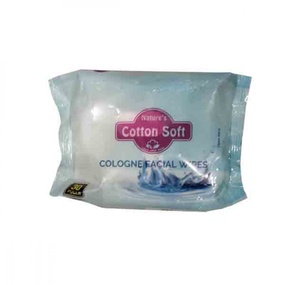 Nature's Cotton Soft Facial Wipes 30 Count