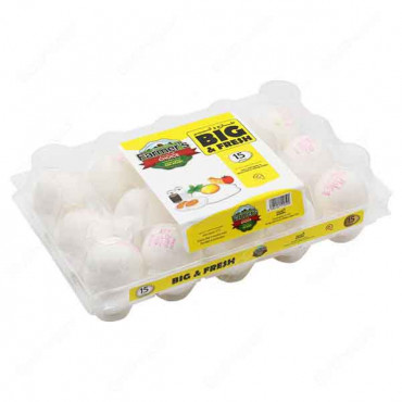 Farmers Choice White Big Eggs Family Pack 15 Pieces