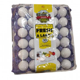 Farmers Choice White Brown Large Eggs 30 Pieces