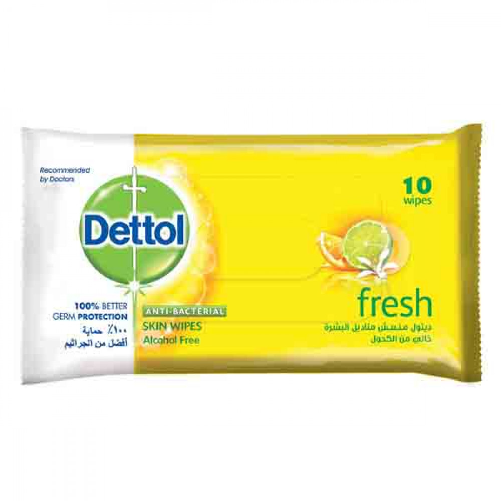 Dettol Antibacterial Fresh Wipes 10 Count