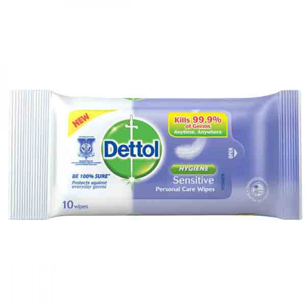 Dettol Antibacterial Sensitive Wipes 10 Count