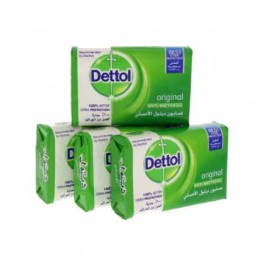 Dettol Anti-Bacterial Soap  120g x 4 Pieces