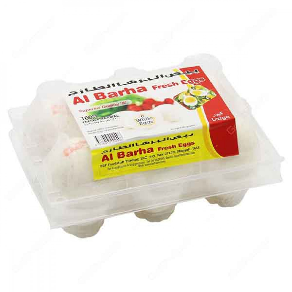 Al Barha White Egg Poly Box 6 Pieces