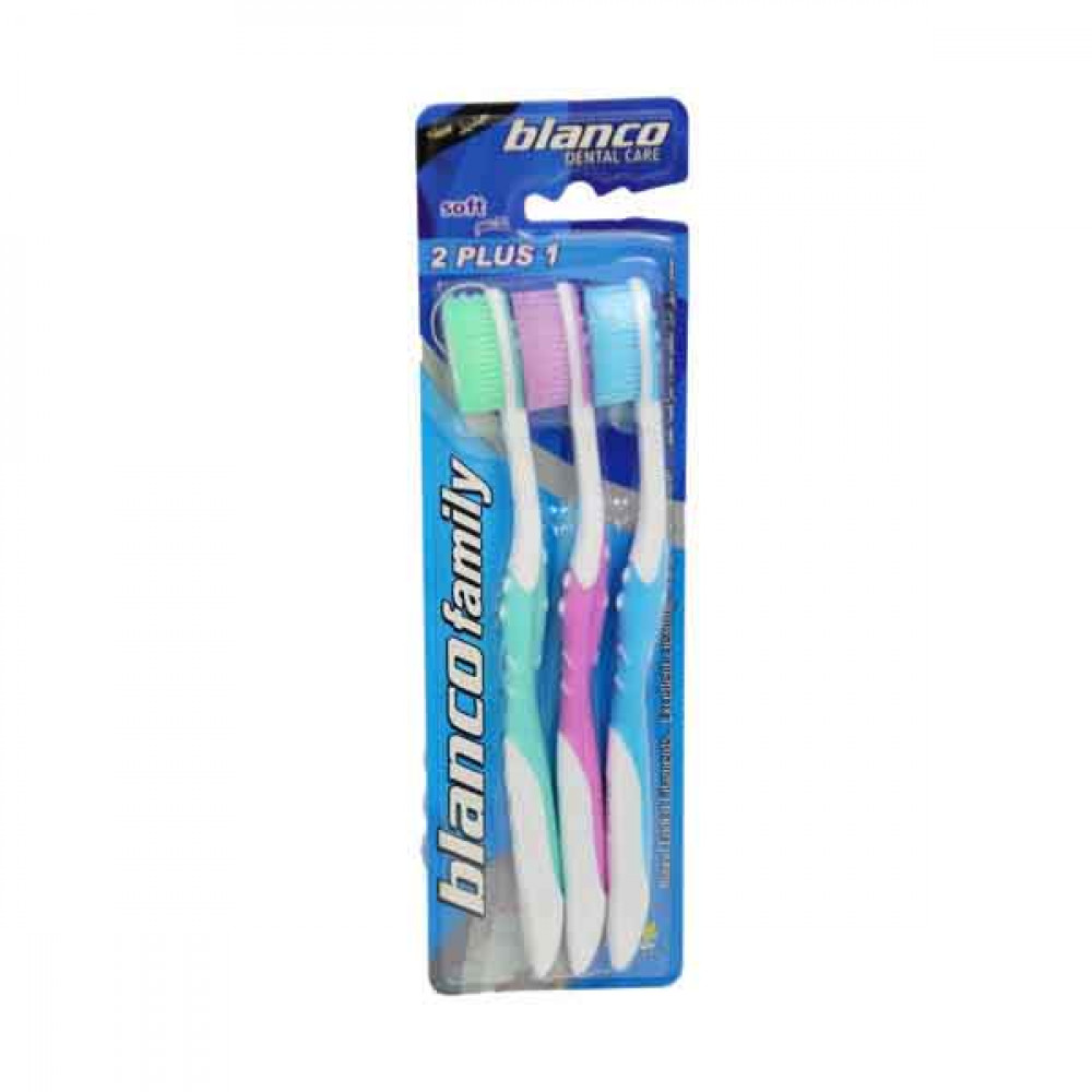 Blanco Toothbrush Blue Assorted 3 Pieces