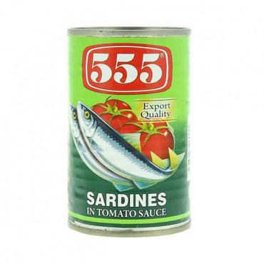 555 Sardines In Tomato Sauce Green 155g