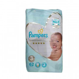 Pampers Premium Care Size 3 Mid Pack 62 Count
