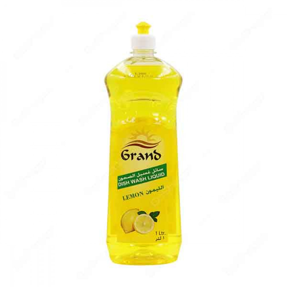Grand Dishwash Liquid Lemon 1Litre x 2 Pieces