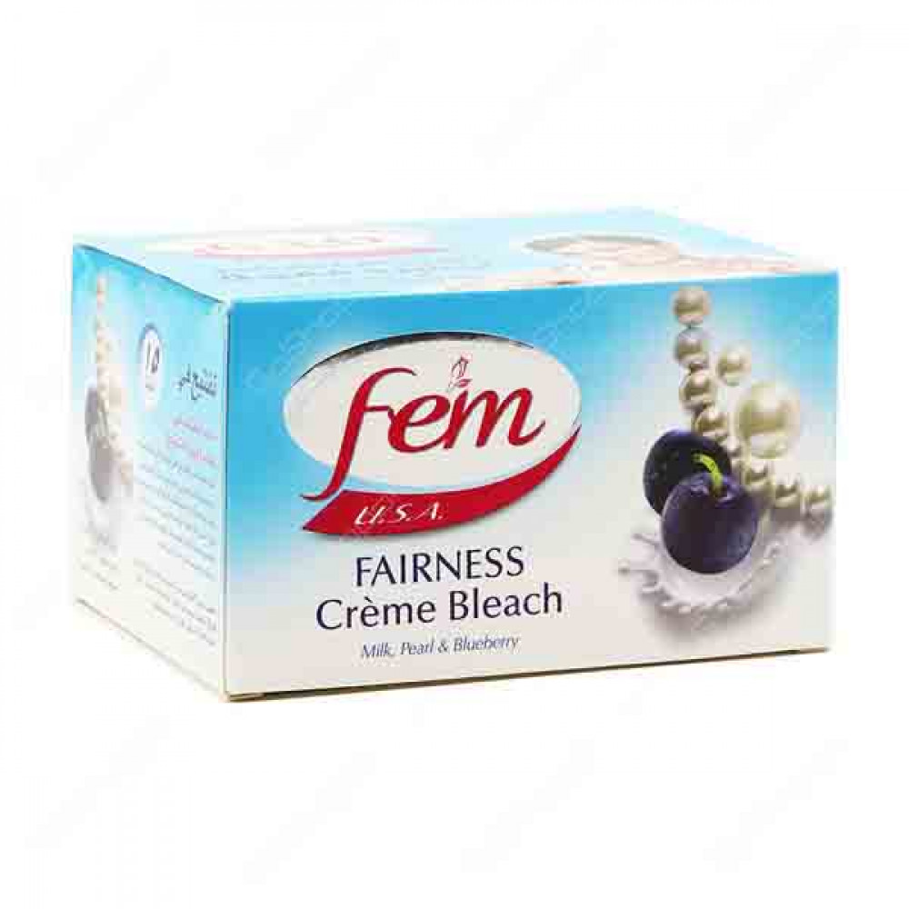 Fem Bleach Milk Pearl Blueberry Fairness Cream 100g