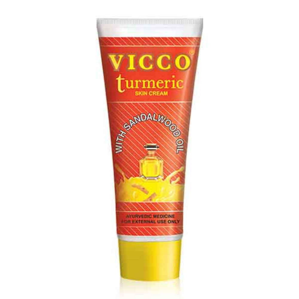 Vicco Turmeric Vanishing Cream with Sandal Oil 80g