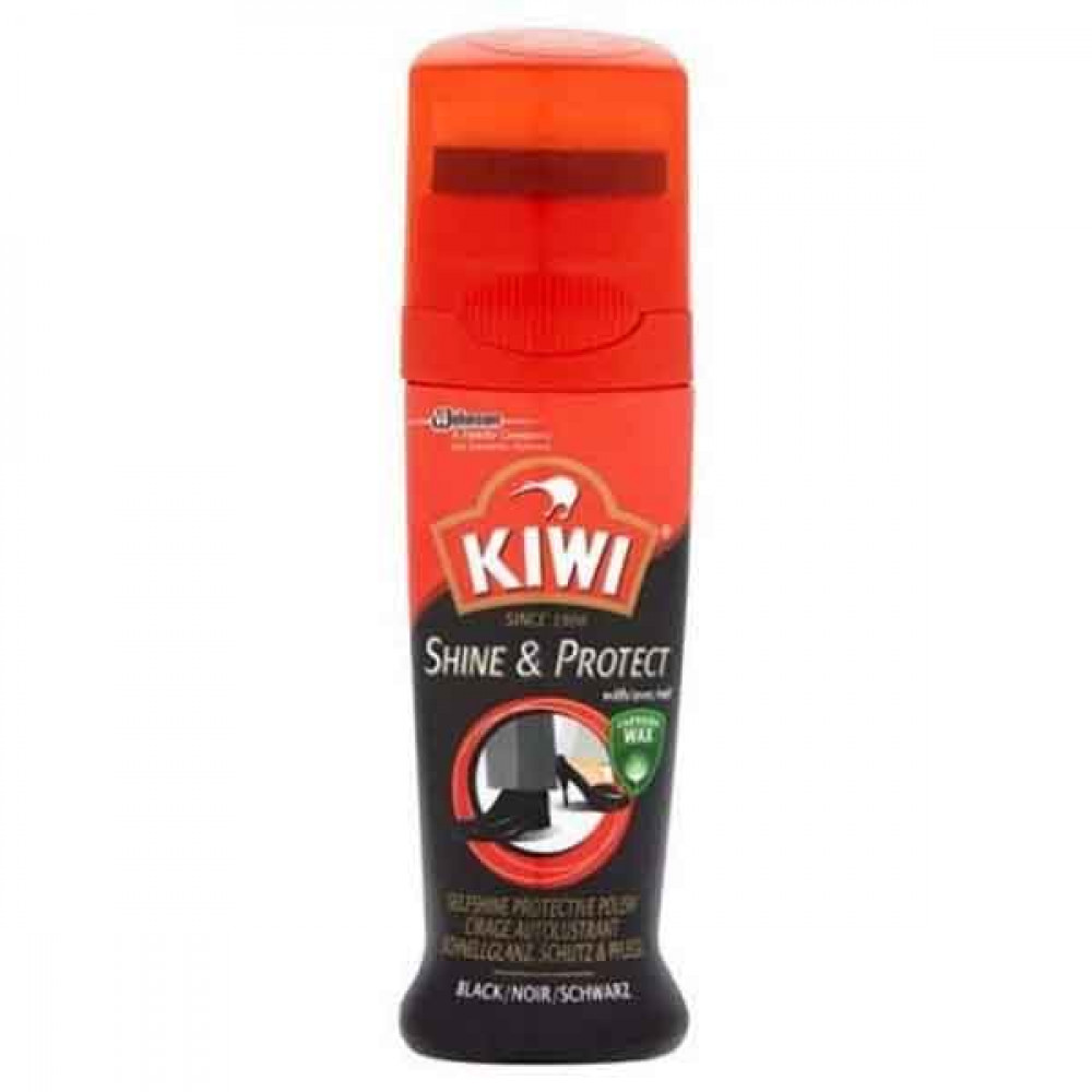 Kiwi Liquid Shoe Polish Black 75ml