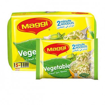 Nestle Maggi 2 Minutes Vegetable Noodle 77g x 5 Pieces